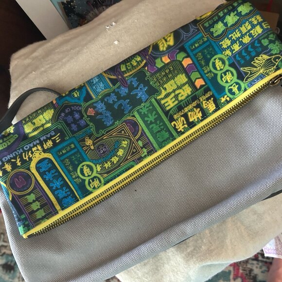 Goods of Desire (G.O.D.) "Nathan Road" print clutch purse with strap - Picture 1 of 3